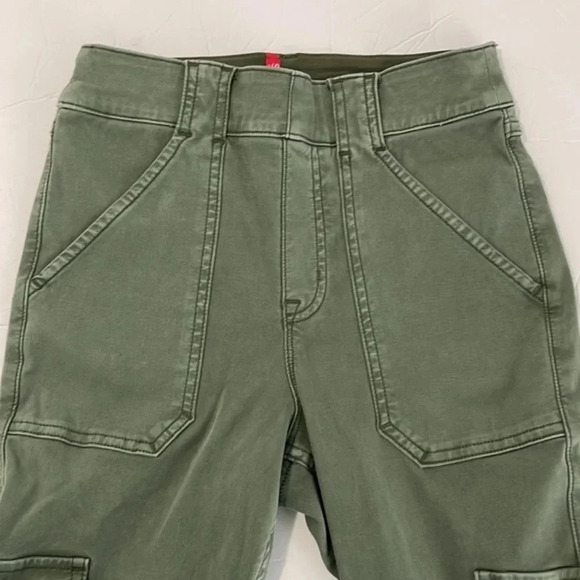 Spanx Stretch Twill Ankle Cargo Pant Women’s Size Small Soft Sage Skinny - Picture 9 of 13